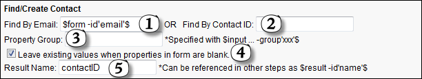 Find / Create Contact Action Step