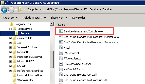 The iService Management Console app