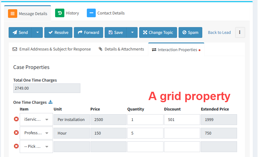 A grid property example